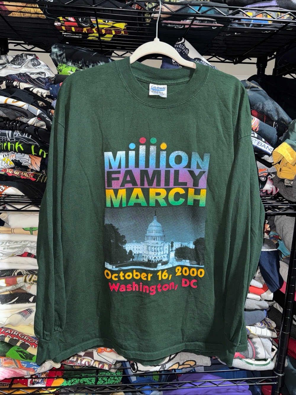 Vintage 2000 Million Family March Protest Longsleeve Shirt Size Xl